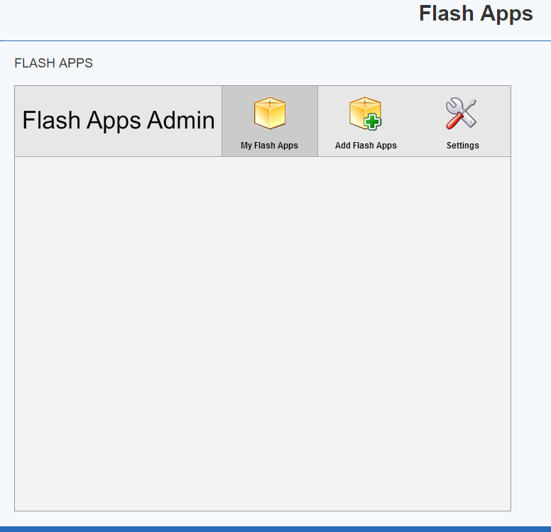 Flash apps settings